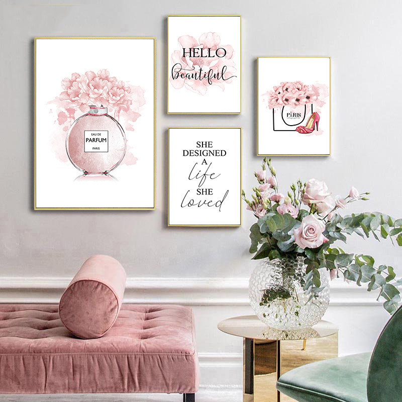 Perfume Quotes - Flower Perfume Fashion Quotes Painting Makeup