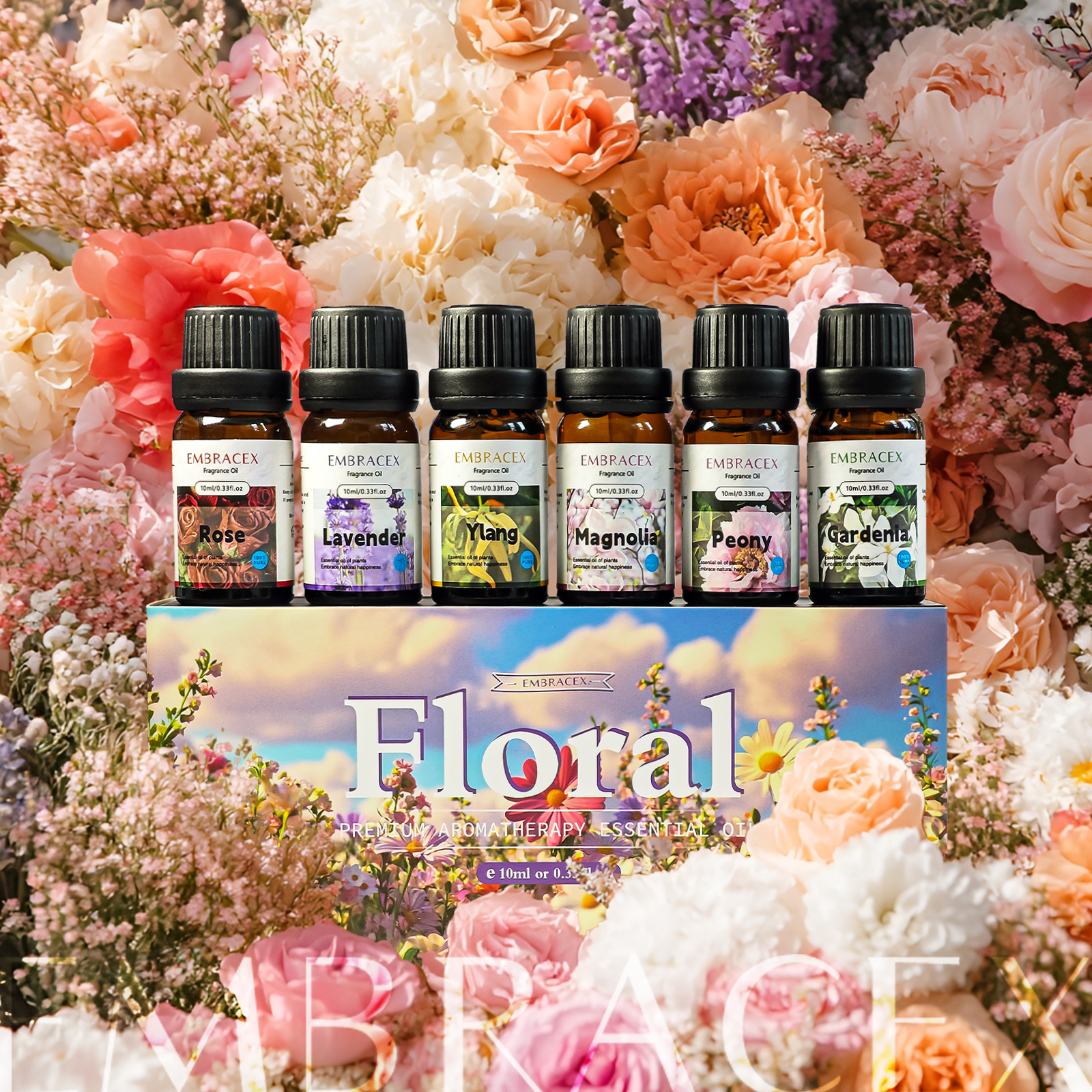 Perfume Lavender Fragrance - 6PC/1Set 10ML Gift Box Floral Set