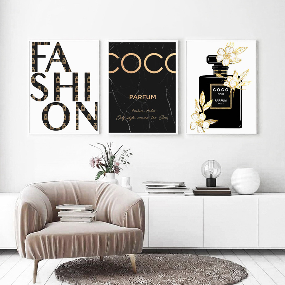 Perfume Quotes - Luxury Fashion Coco Quotes Poster Print