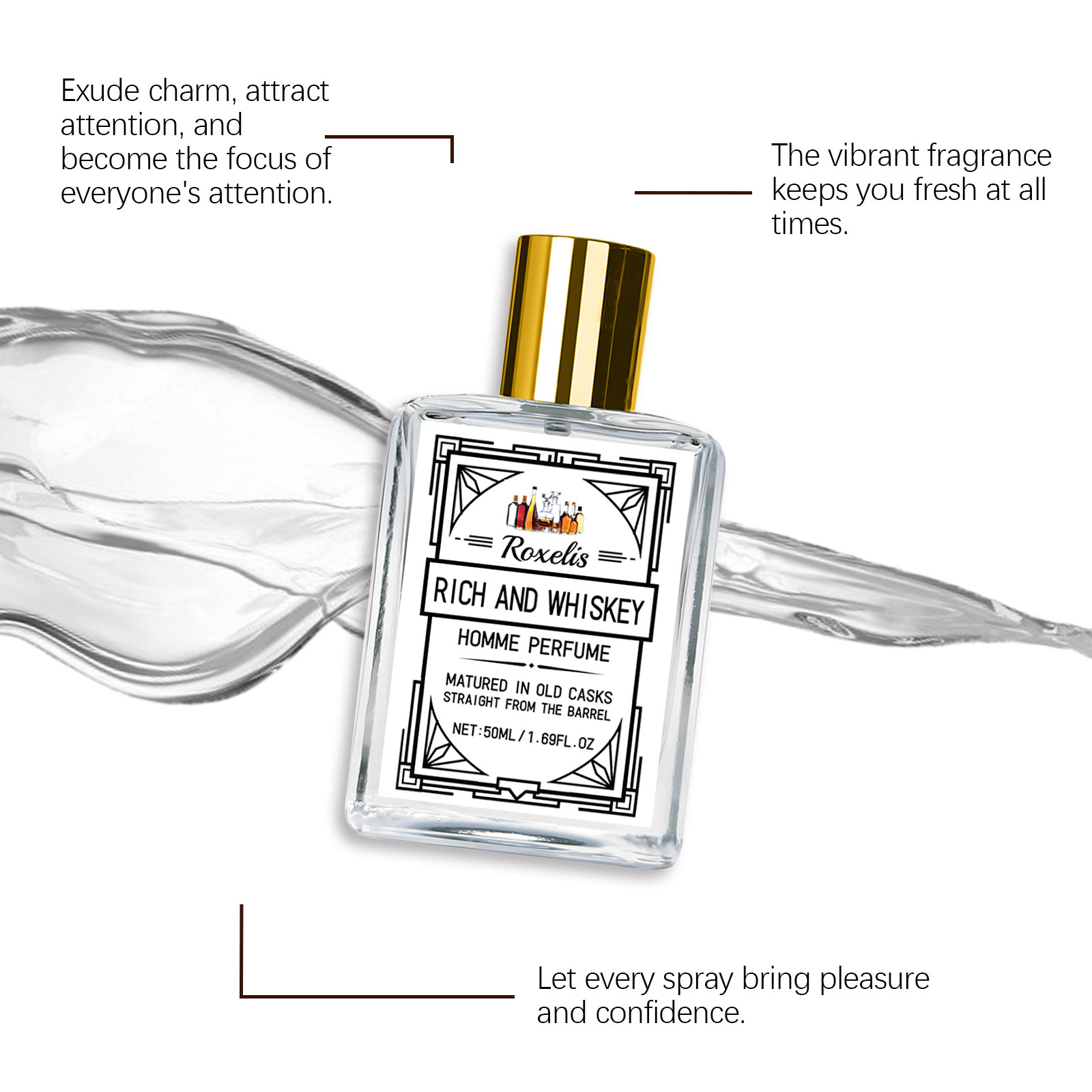 Roxelis 50ml Charm Whisky Men' – Perfume Fragrance Free recenzja i cena